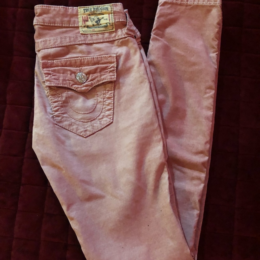 True religion used  Faded corduroy Jean size 25